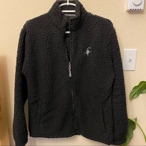 Black Posh fixings embroidered Poshmark sherpa jacket